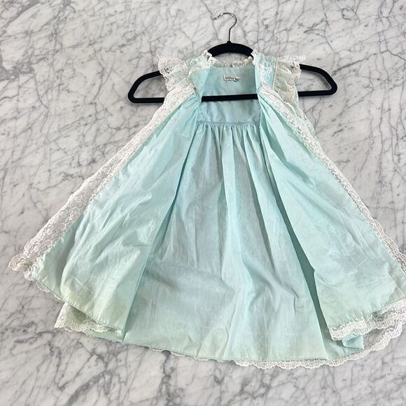 Vintage Light Blue Lace Toddler Cloak Coat 3T - Picture 10 of 13